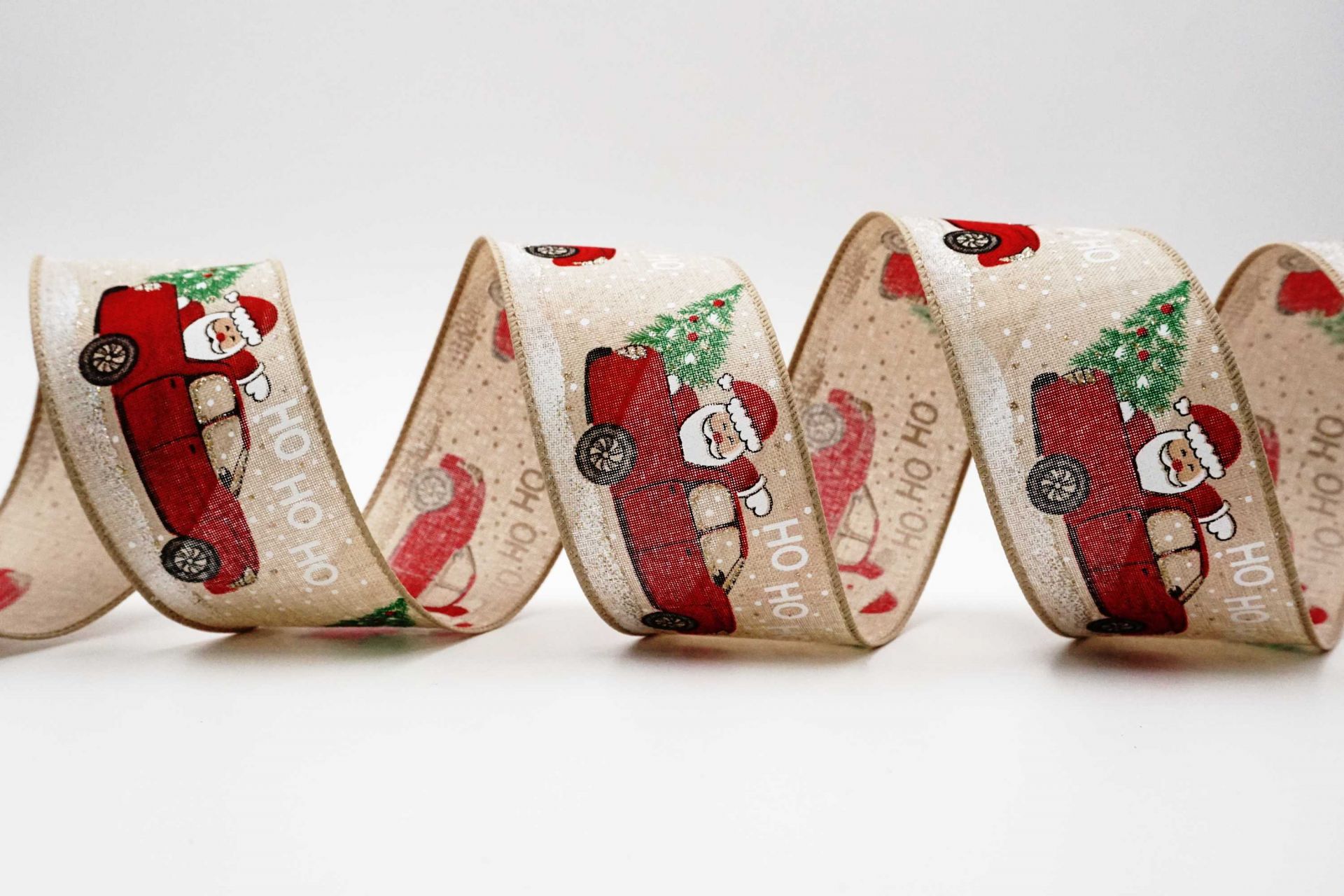 Weihnachtsband mit Santa im Auto